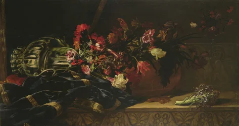 Blumen auf einem Tuch